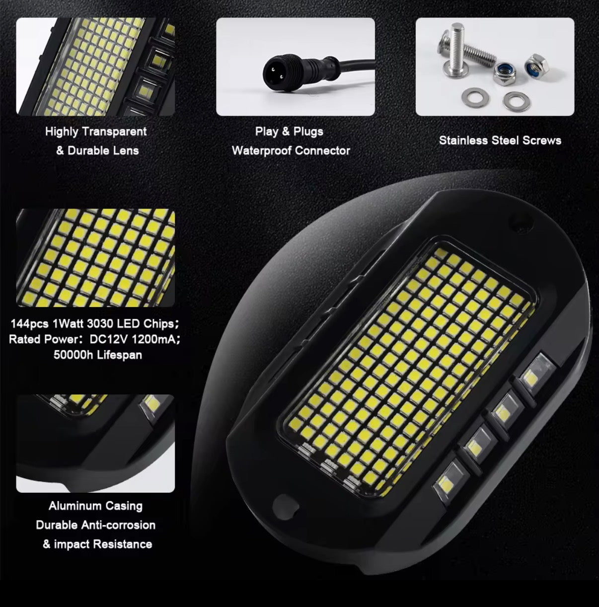 144 led rocklights