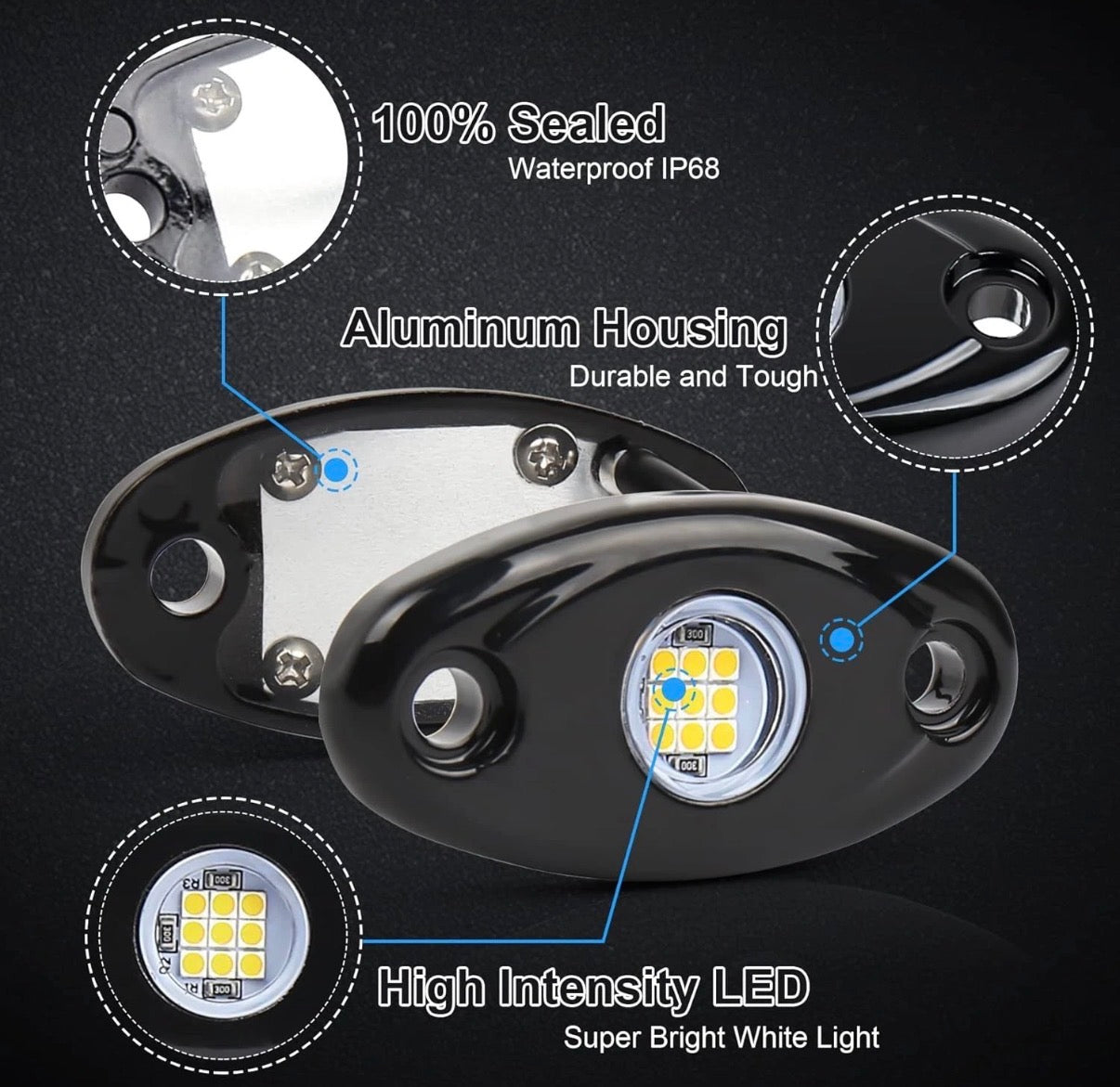 24pc 9 led rocklight bundle